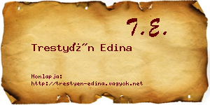Trestyén Edina névjegykártya